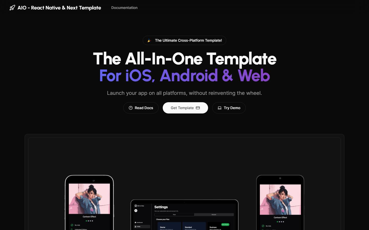 AIO - React Native & Next Template